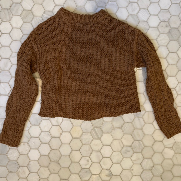 Free People Cutting Edge Cable Pullover size small - Picture 2 of 4